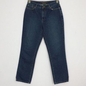 Ralph Lauren Jeans Co Womens 6 Premium High Rise Med Wash 100% Cotton Tapered